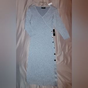 NY & Company Silver Sweater Dress NWT